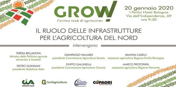 “GROW!”, IL 20 GENNAIO A BOLOGNA NUOVO INCONTRO DELL’ACTION TANK DI AGRINSIEME CON IL MINISTRO DELL’AGRICOLTURA TERESA BELLANOVA